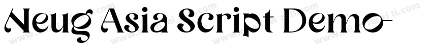Neug Asia Script Demo字体转换